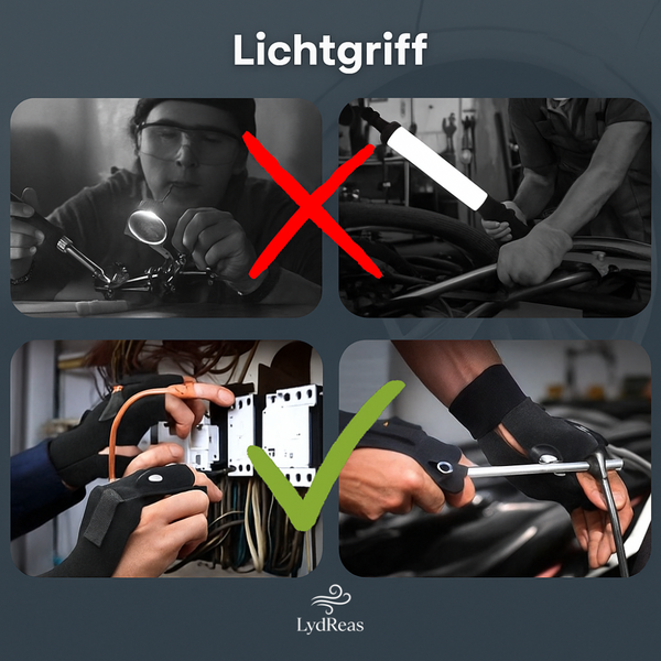 LED Halbfinger-Handschuhe