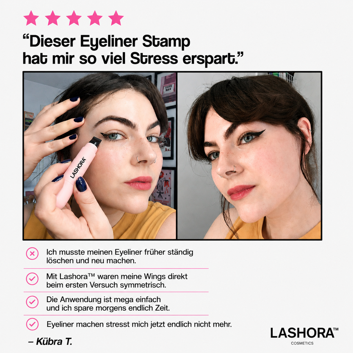 Lashora™ - Das erste Mal, dass Eyeliner wirklich einfach ist