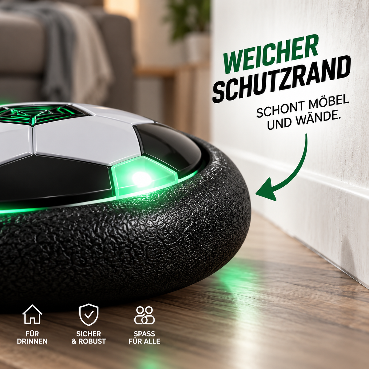 KickGlide™ - Fußballspaß für drinnen – bei jedem Wetter
