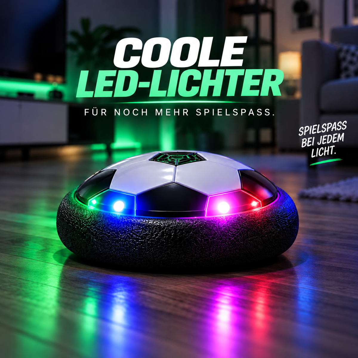 KickGlide™ - Fußballspaß für drinnen – bei jedem Wetter
