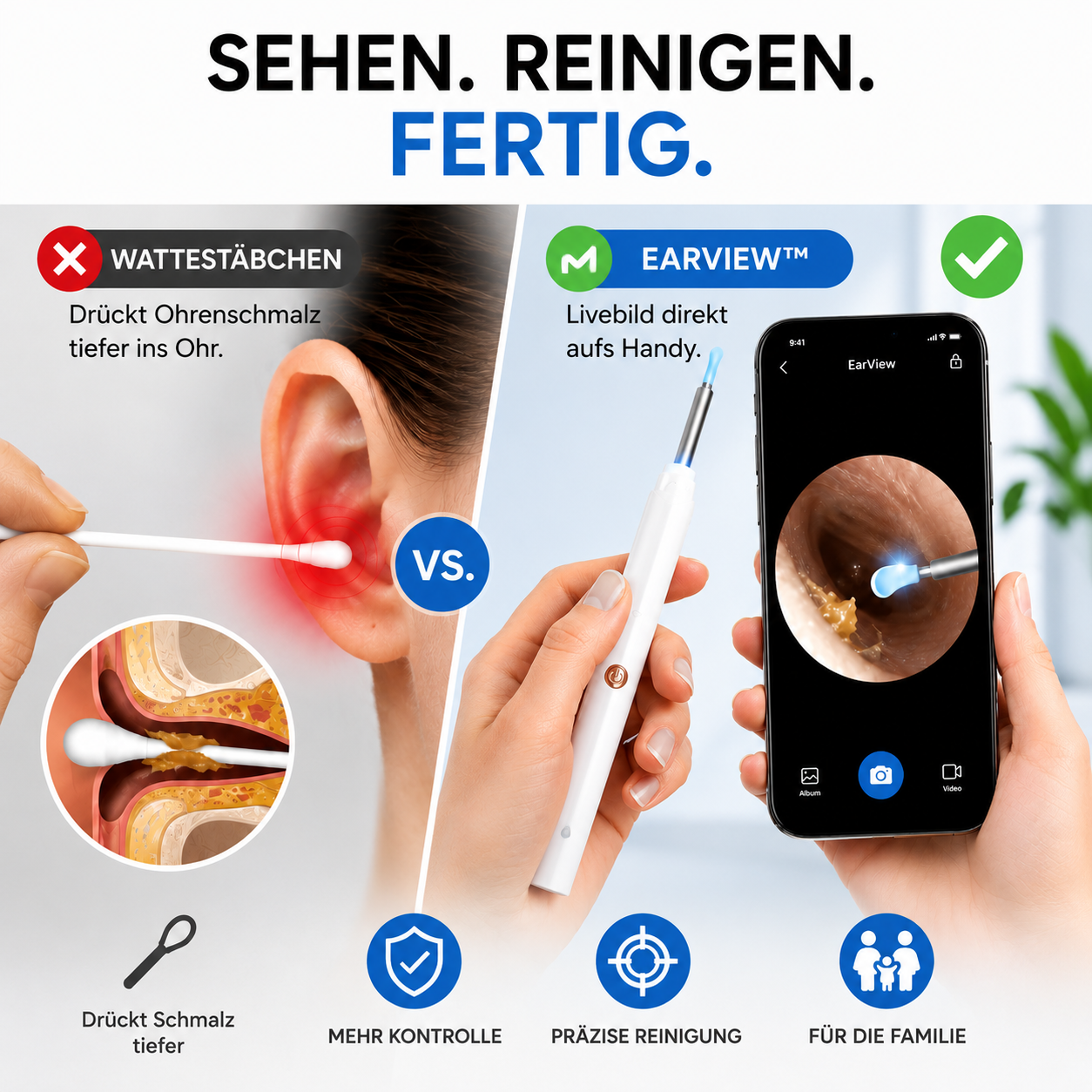 EarView™ - Sieh, was wirklich in deinem Ohr steckt.